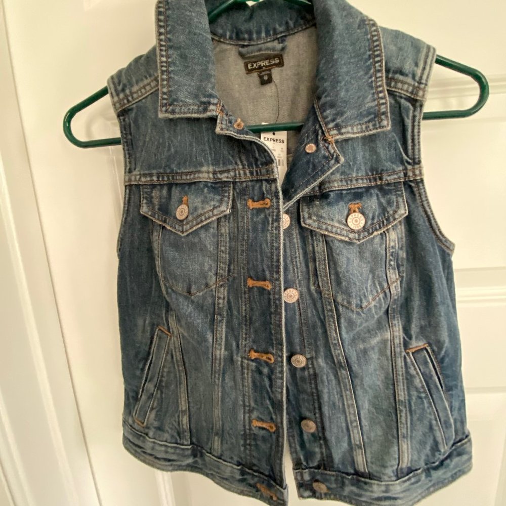 EXPRESS Women's Denim Vest Jacket